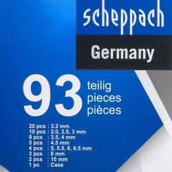 Сверла по металлу, набор 93пр. Scheppach SCH-924U93