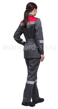 Костюм женский "Тимбер" брюки (серый/красный)