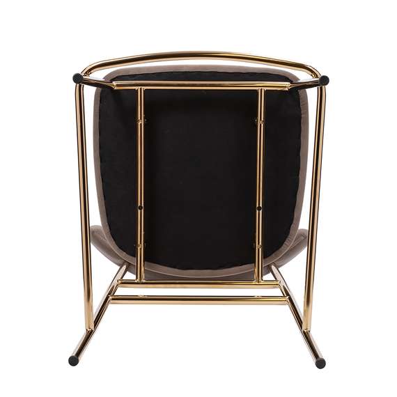 Стул полубарный Elle латте с золотыми ножками