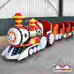 Безрельсовый поезд «Алый самоцвет» 2 вагона, 13 мест, прогулочный