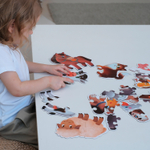 Домашние животные, картонные пазлы