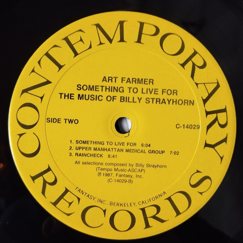 Винтажная виниловая пластинка LP Art Farmer Something To Live For The Music Of Billy Strayhorn (USA 1987)