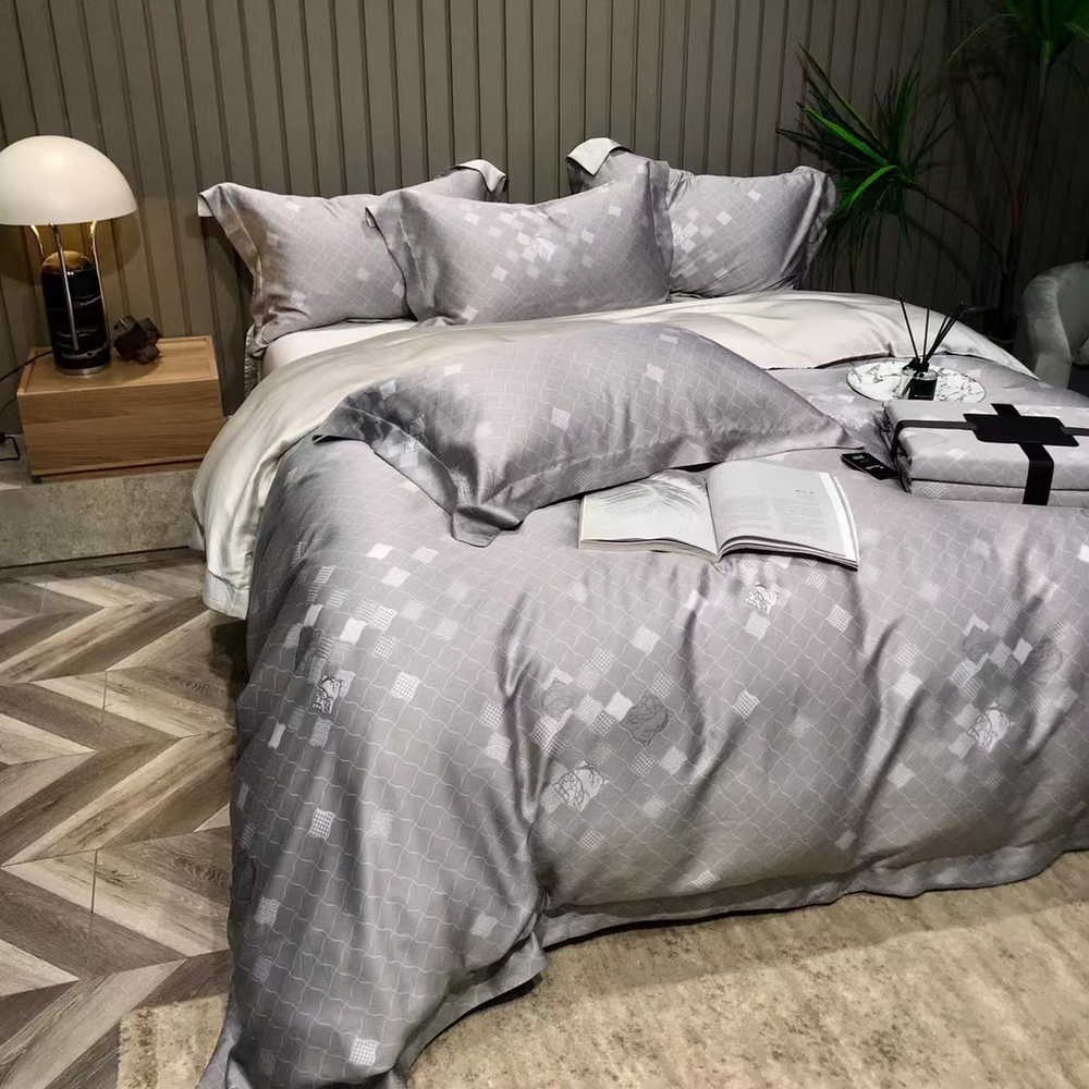 Постельное белье из тенселя Lined Grey