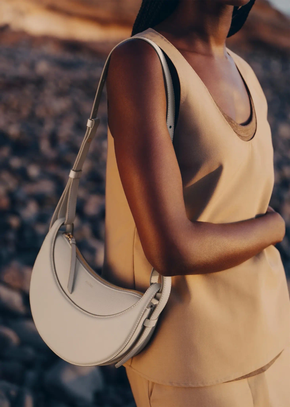 POLENE СУМКА NUMERO DIX, ЭКРЮ