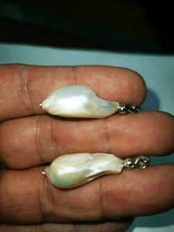 Серьги "Барокко" жемчуг белый