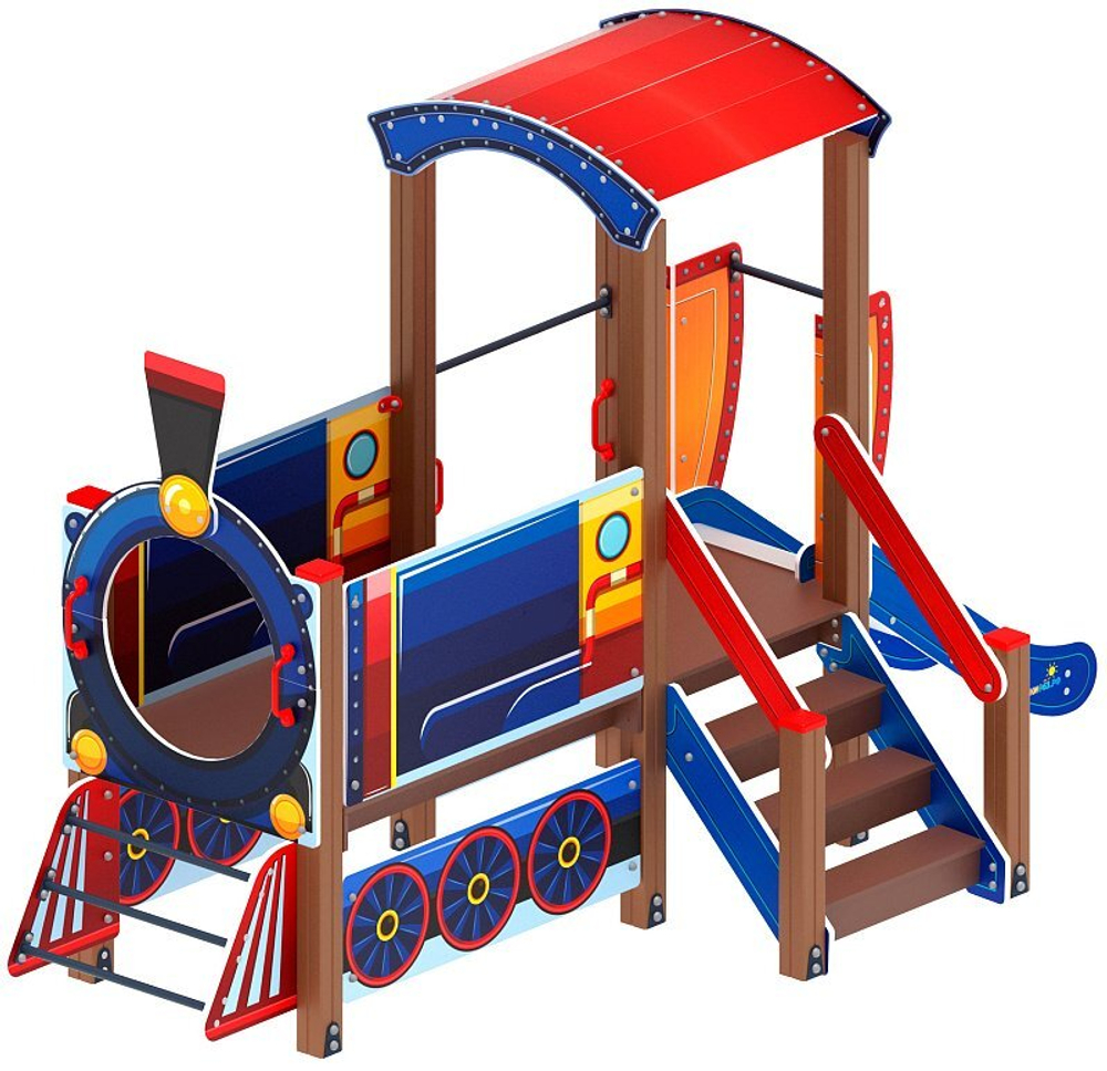 Паровозик (синий) Игровой комплекс H=750