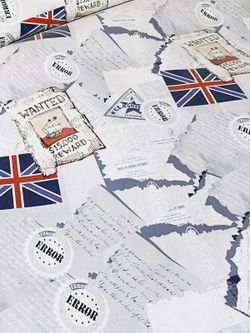 Постельное белье Сказка "WANTED" семейное Наволочка 50х70 см 2 шт Простынь на резинке 160х200 см Пододеяльник 145х215 см(2шт) , поплин