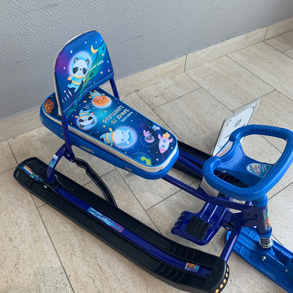 Снегокат «Тимка спорт 4-1» со спинкой космический (арт. ТС4-1М/К)