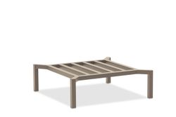 Stockholm, пуф бежевый/коричневый, алюминий