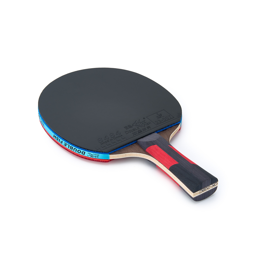 Ракетка для н/т DOUBLE FISH CK-208, для любителй, ITTF,наклад. 2,2 мм, конич. ручка + сумка-чехол
