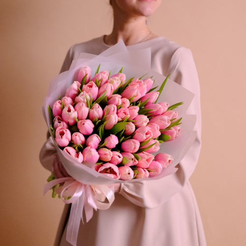 Купить Букет 51 нежный тюльпан Тиз Бутс #829