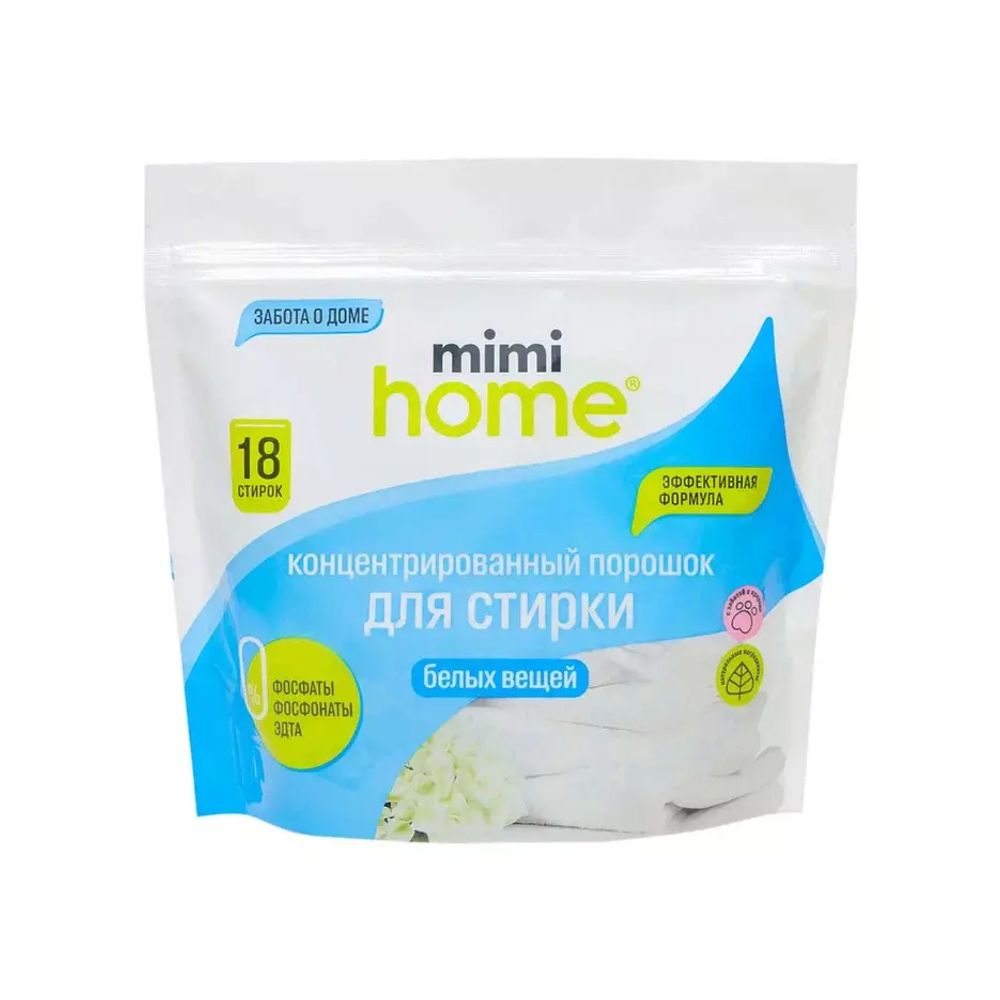 Концентрированный порошок для стирки белых вещей 450 г (MIMI HOME)