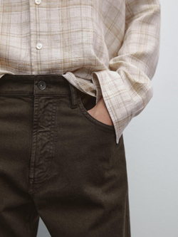 Massimo Dutti Зауженные джинсы, коричневый