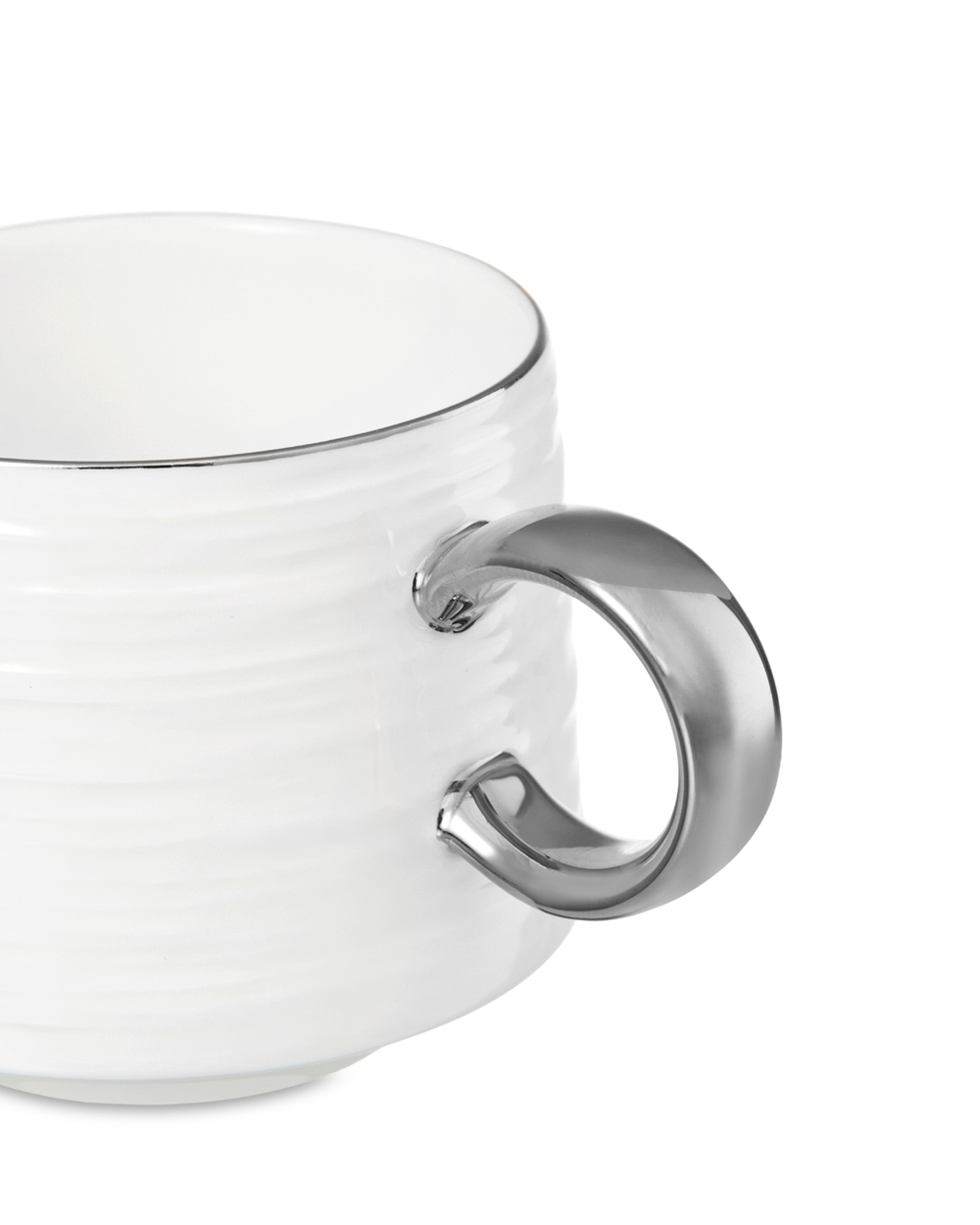 Набор чашек кофейных с блюдцем 2шт 90мл Decor de table Винтаж платиновый