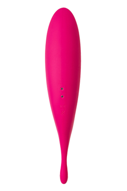 Точечный вибратор с вакуумной стимуляцией Satisfyer Twirling Pro Connect App, силикон, красный, 20см