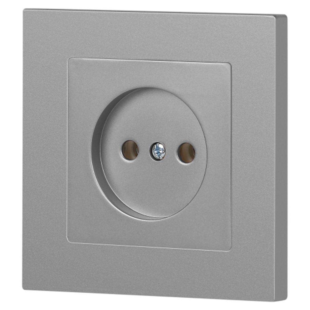 Розетка Intro Accent 6-201-03 2P 16А-250В IP20 СУ AL/CU алюминий | Intro