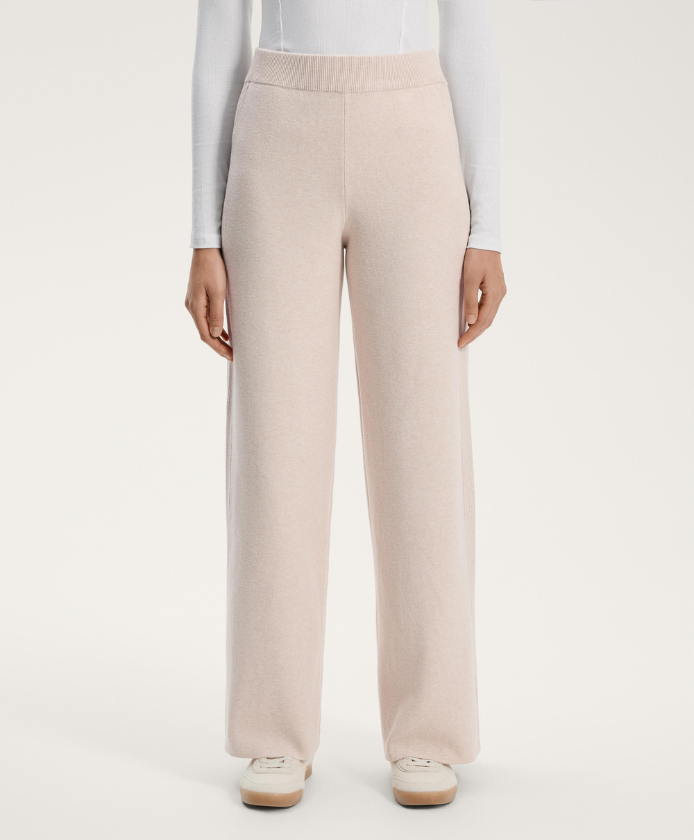 OYSHO Прямые брюки с резинкой по бокам, каменный