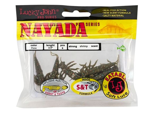 Твистеры съедобные LJ Pro Series NAYADA (4,5 см), цв. F08, 9 шт.