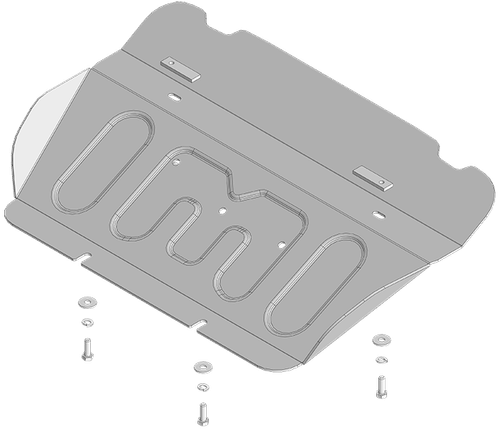 Защита радиатора. 4 мм, Алюминий. для Changan Hunter Plus 2023-н.в. MOTODOR.347201