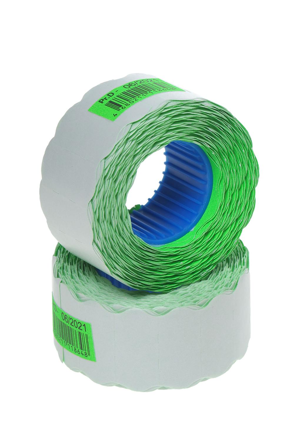 Этикет-лента 26ммх12мм зеленая волна Office Space 800шт/рол (243303)