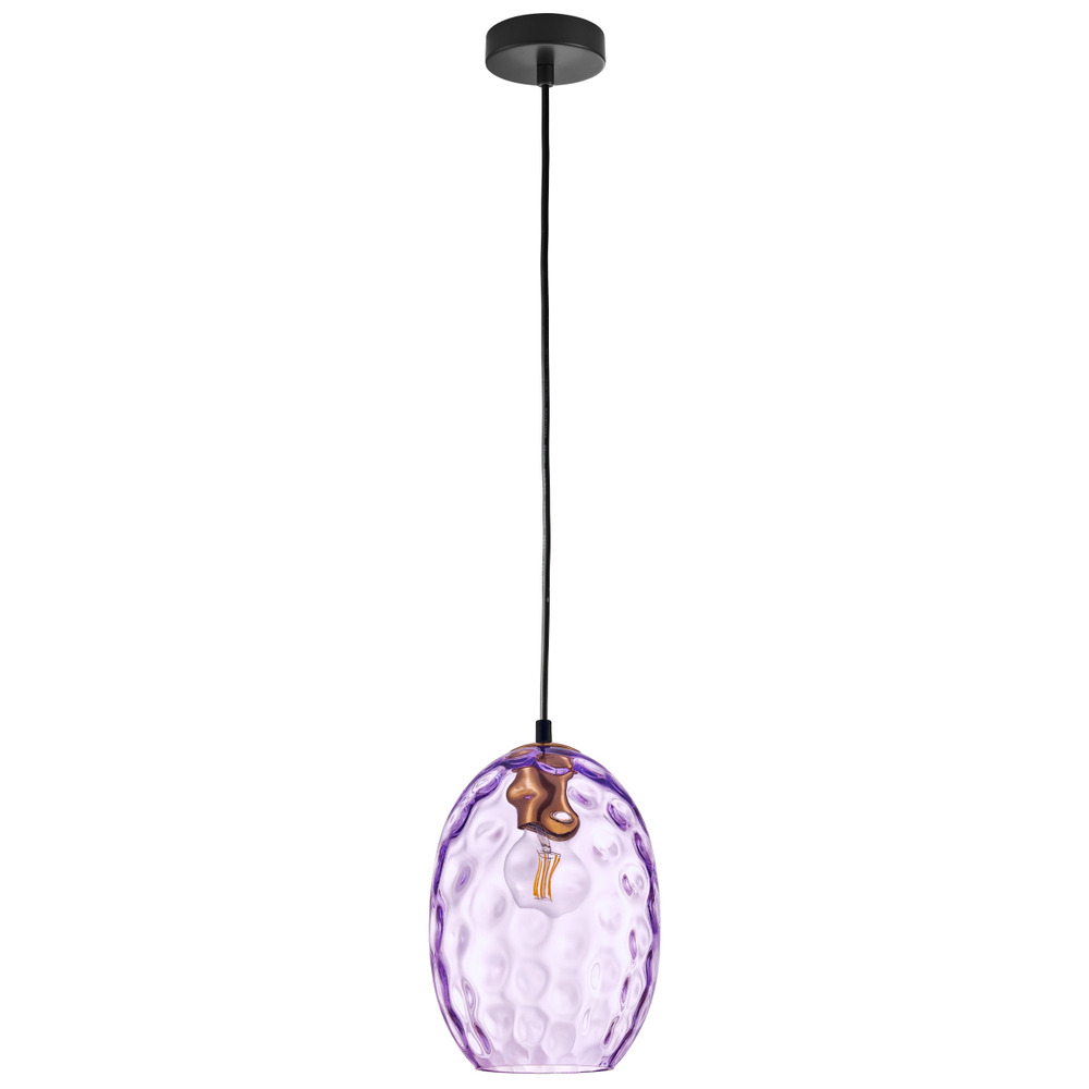 806128 Подвес NUBELLA 1х12W (led) E27 ЧЕРНЫЙ/БРОНЗА/ФИОЛЕТОВЫЙ