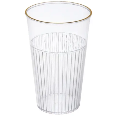 Стакан пластиковый 600мл «Полоски» в наборе 4шт, микс цветов