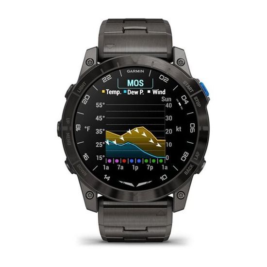 Умные авиационные часы Garmin D2™ Mach 1 Pro с титановым браслетом