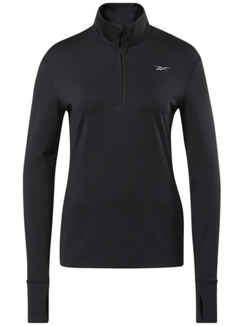 Женская Кофта теннисная Reebok Workout Running 1/4 Zip W - черный
