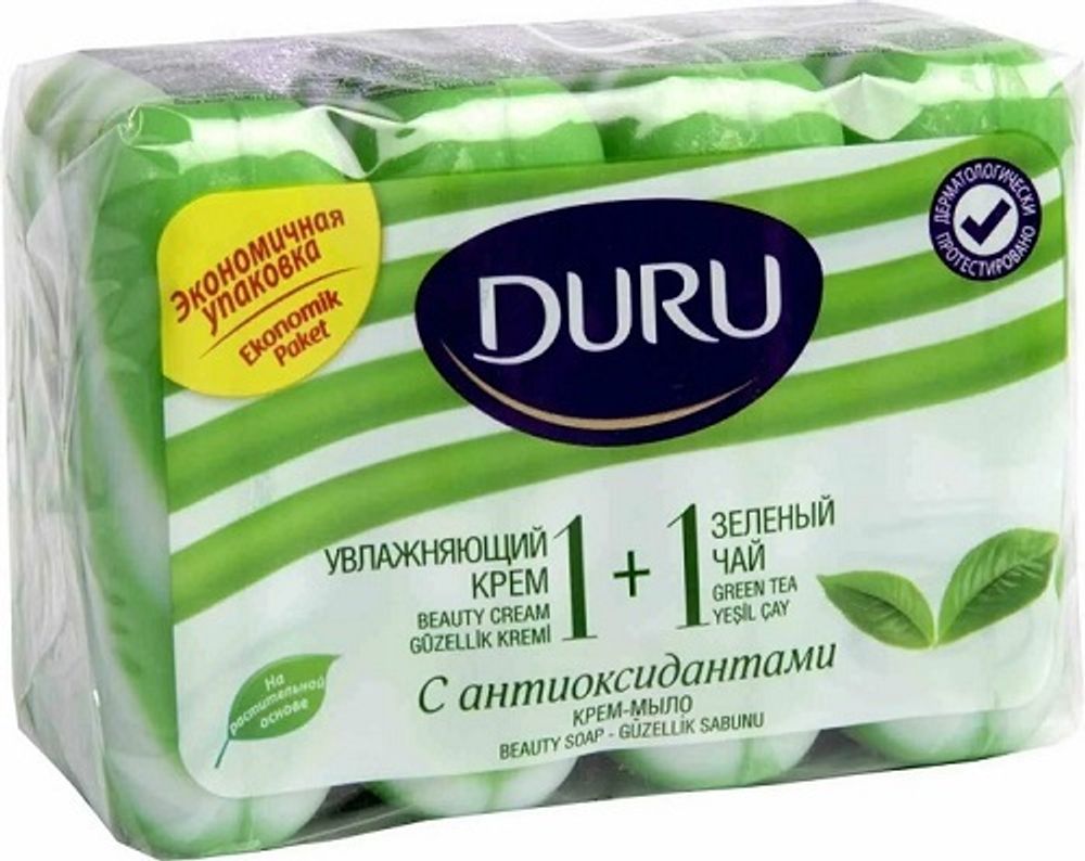 DURU Крем-мыло кусковое Soft sensations 1+1 Зелёный чай