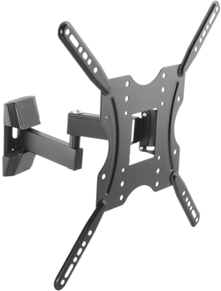 Кронштейн для телевизора Ultramounts UM 903 черный 32"-55" макс.20кг настенный поворотно-выдвижной и наклонный