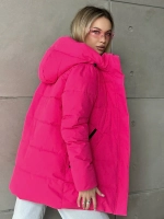 Куртка осенняя с капюшоном удлиненная