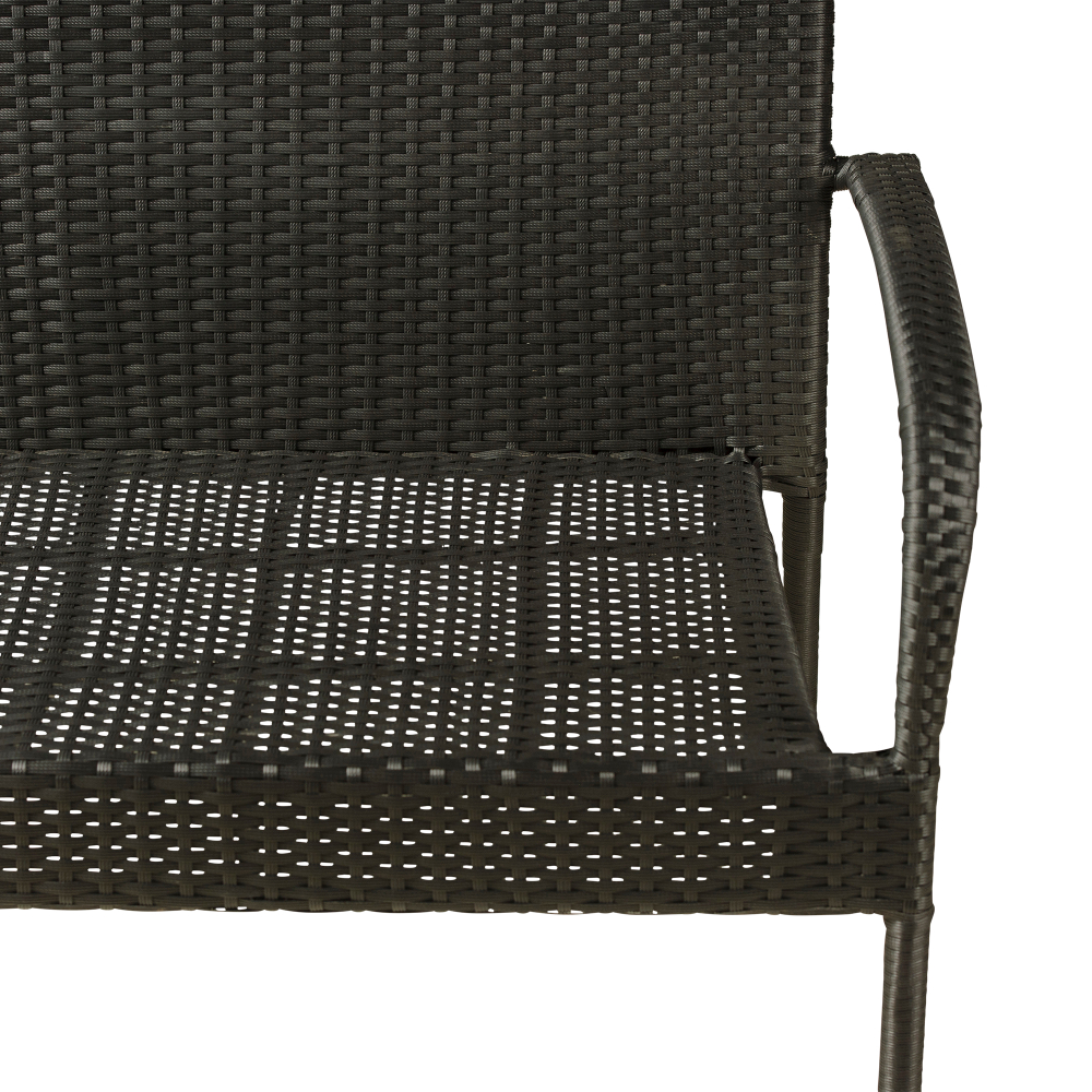 Диван Garden Story Парис ротанг искусственный (черный, без подушки)