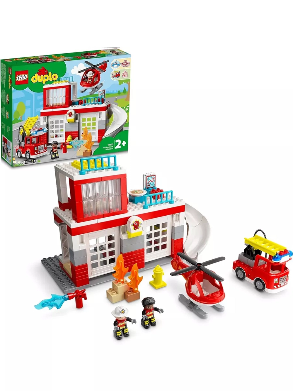 Лего Дупло Пожарная часть и вертолёт Duplo