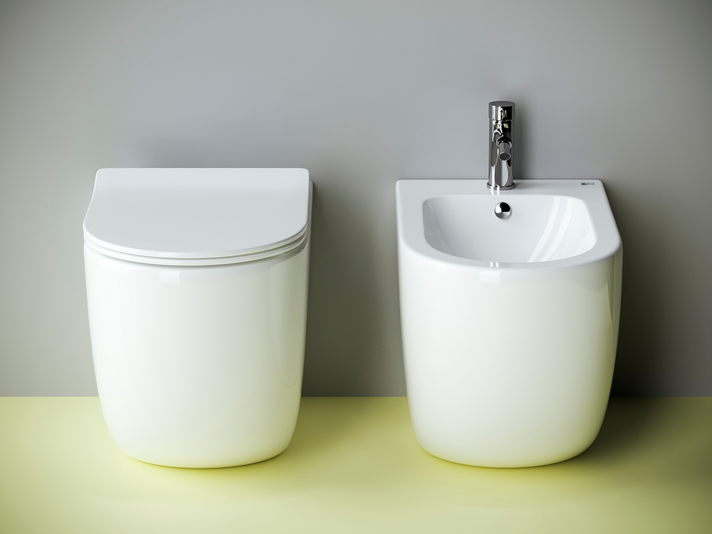 Напольный приставной унитаз Metropol Rimless