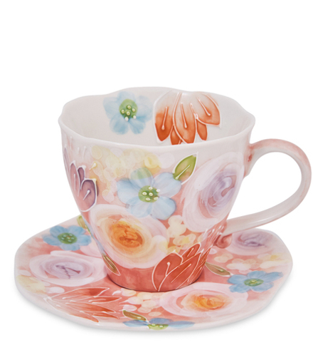 MUG-453/3 Чайная пара «Цветочная поляна»