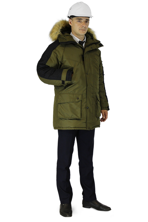 Куртка "Премьер" цв. оливковый/черный (р. 52-54)