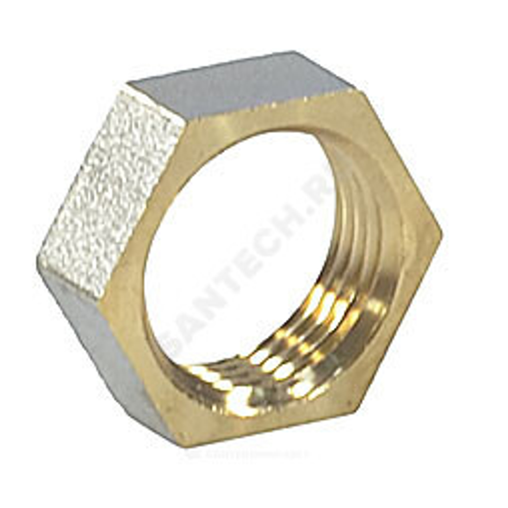 Контргайка латунь никель Ду 20 (3/4") ВР 9020 ГОСТ 32585-2013 Aquasfera 9020-02