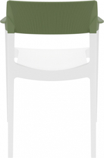 Кресло пластиковое Siesta Contract Tulum, белый, оливковый