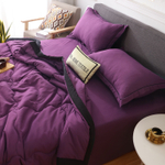 Комплект постельного белья Однотонный Сатин с Одеялом (простынь на резинке) FBR002