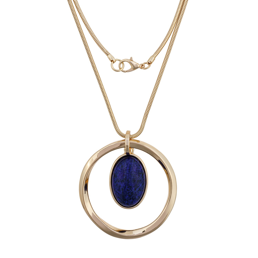 Колье Fiore Luna NATURAL LAPIS LN5133 BL/RG