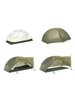Палатка Naturehike Mongar PRO 1-местная, алюминиевый каркас, светло-серая