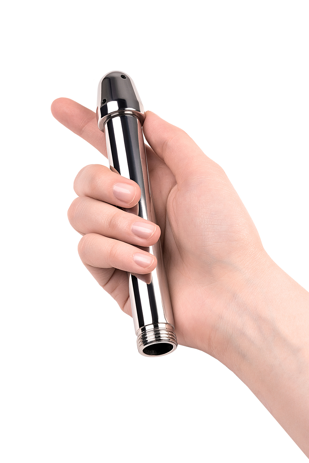 Анальный душ с тремя насадками Toyfa Metal серебристый