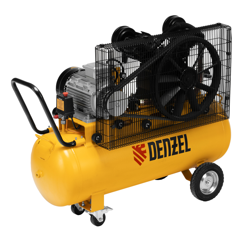 Компрессор воздушный рем. привод BCV 4000-T/100, 4,0 кВт, 100 литров, 690 л/мин Denzel