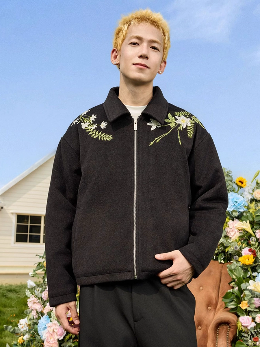 Шерстяная куртка HARSHandCRUEL "Flowers" Wool Zip Jacket