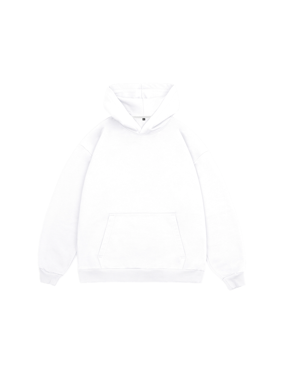 Худи оверсайз без начеса (белый)