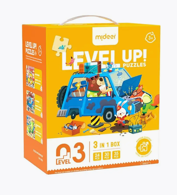 Пазл "Автомобильные в городе" 3 в 1