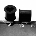 Тоннель силиконовый Сердце. Диаметр 10 мм