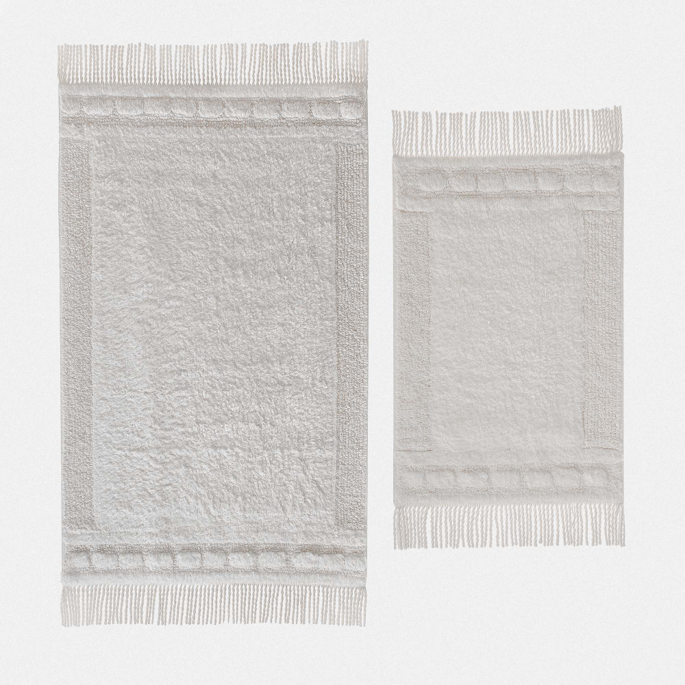 Набор из двух ковриков для ванной Luna | кремовый