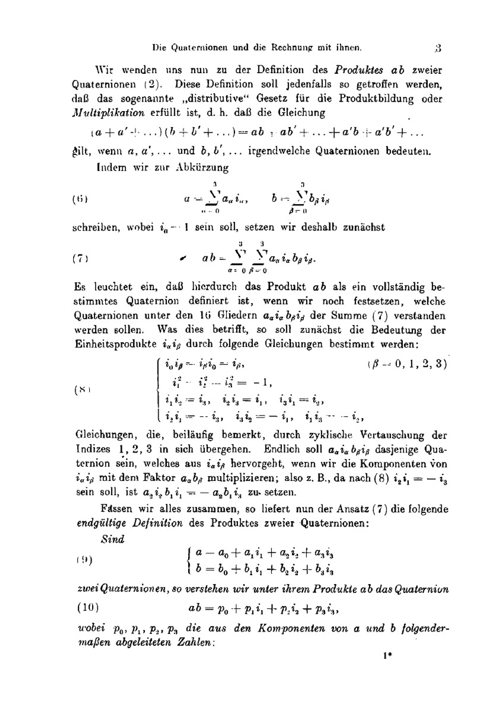 Vorlesungen über die Zahlentheorie der Quaternionen | Adolf Hurwitz