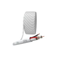 Кабель для аналогового видеонаблюдения ЭРА КВК-В-2 +2x0,75 мм2 бухта 200 метров, белый